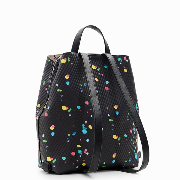 Desigual Splatter sumy pöttyös fekete hátizsák 23WAKP11