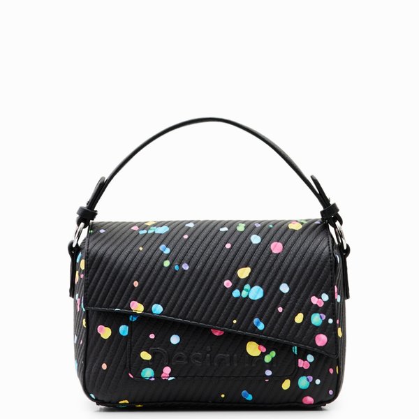 Desigual Splatter phuket pöttyös fekete táska  23WAXP72