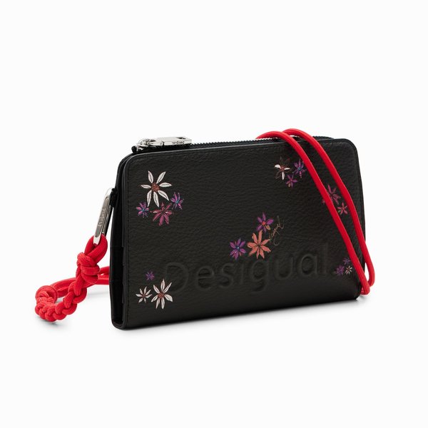Desigual Yvette emma fekete virágmintás pénztárca 23WAYP12