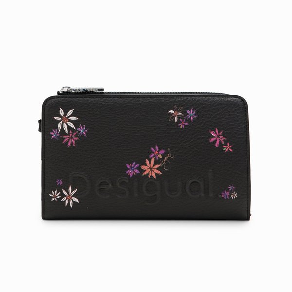 Desigual Yvette emma fekete virágmintás pénztárca 23WAYP12