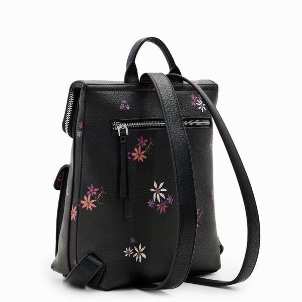 Desigual Yvette nerano fekete virágmintás hátizsák 23WAKP09