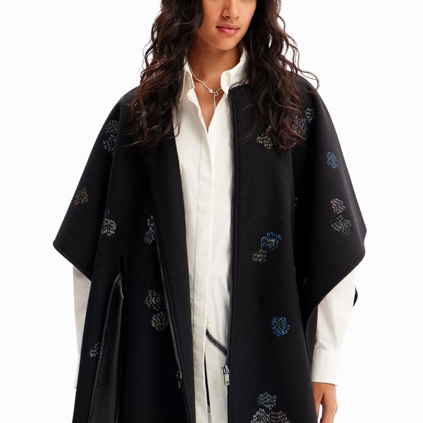 Desigual Threadflor milan fekete poncsó övvel 23WAIA02