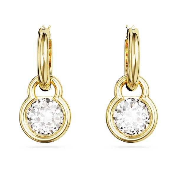 Swarovski Dextera arany színű fülbevaló fehér kristállyal 5666023
