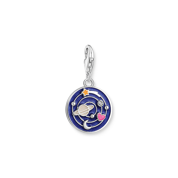 Thomas Sabo Ezüst galaxis charm kék tűzzománccal 2042-691-7