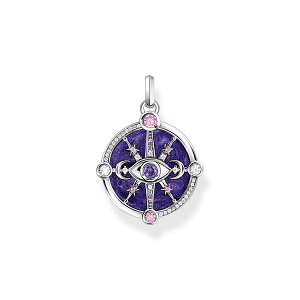 Thomas Sabo Ezüst kozmikus talizmán medál lila tűzzománccal  PE956-473-13