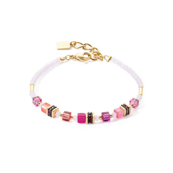 Coeur de Lion Mini cubes magenta karkötő 4565/30-0422