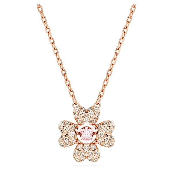 Swarovski Idyllia rozé színű nyaklánc lóhere medállal 5674211