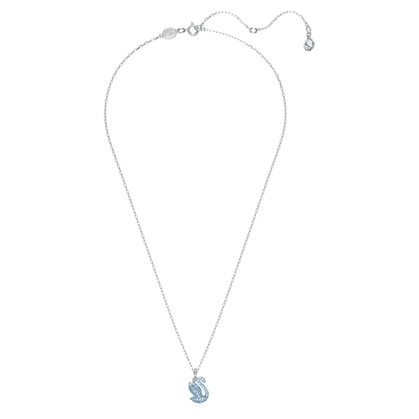Swarovski Ikonikus hattyú medál ezüst színű nyaklánc kék kristállyal 5680422