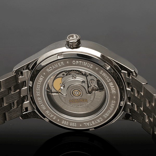 Roamer Optimus ezüst színű automata férfi óra fém szíjjal 983983415550