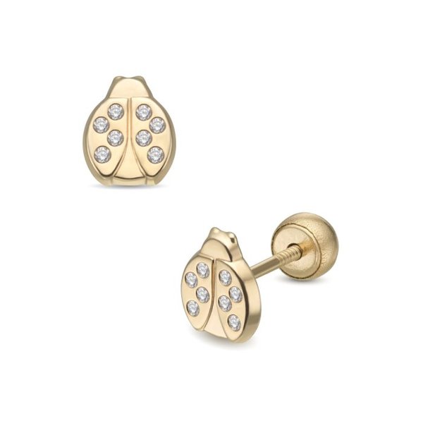 Lisa Szálló katica arany gyerek fülbevaló JTAG-0693-18