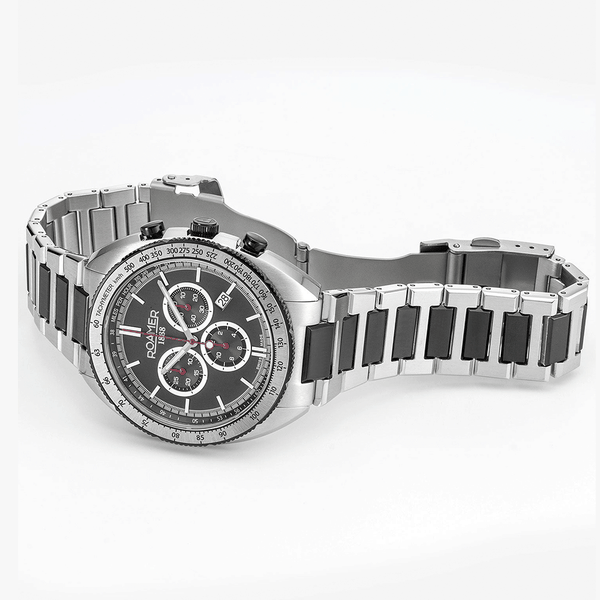 Roamer Power Chrono ezüst fekete kronográf férfi óra 868837458570