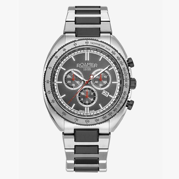 Roamer Power Chrono ezüst fekete kronográf férfi óra 868837458570