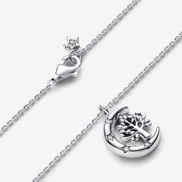 Pandora ékszer Hold és forgó életfa ezüst nyaklánc 392992C01-50