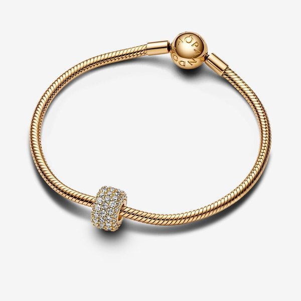 Pandora ékszer Tripla soros pávé shine charm 762820C01
