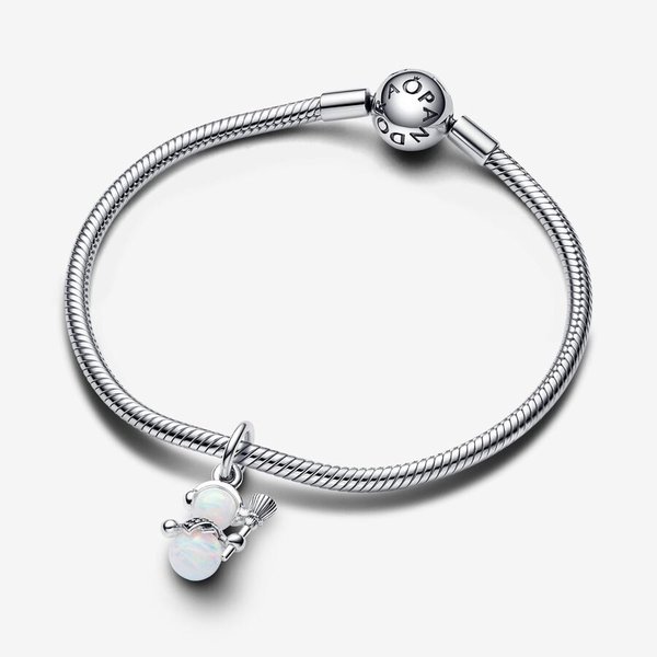Pandora ékszer Opálos hóember függő ezüst charm 792981C01