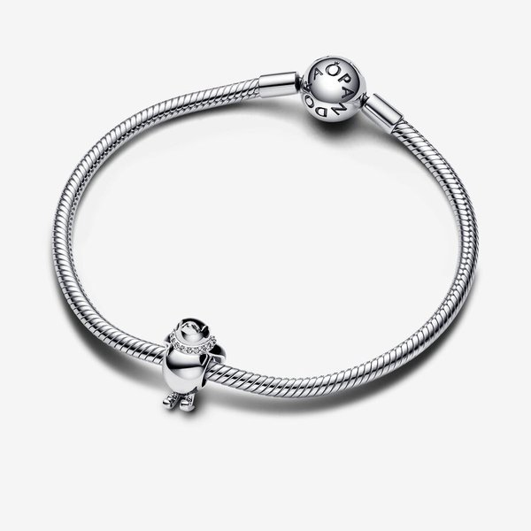 Pandora ékszer Síelő pingvin ezüst charm 792988C01