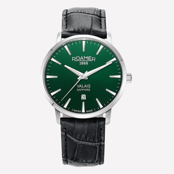 Roamer Valais zöld számlapos dupla szíjas férfi óra 988833417505