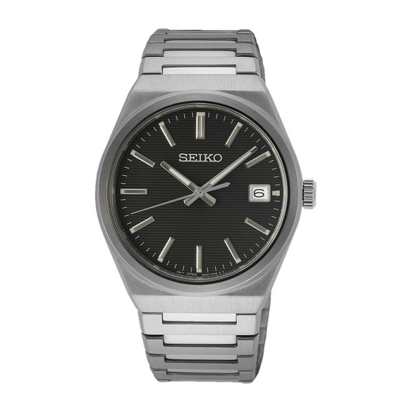 Seiko Classic fémszíjas fekete férfi kvarc karóra SUR557P1