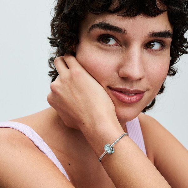 Pandora ékszer Disney Hamupipőke kék muránói üveg charm 793073C00