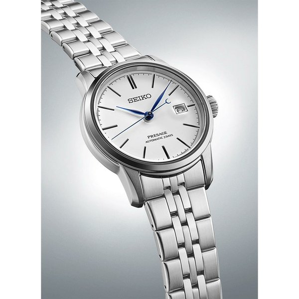 Seiko Presage Craftmanship Enamel fehér zománc számlapos automata férfi karóra SPB403J1