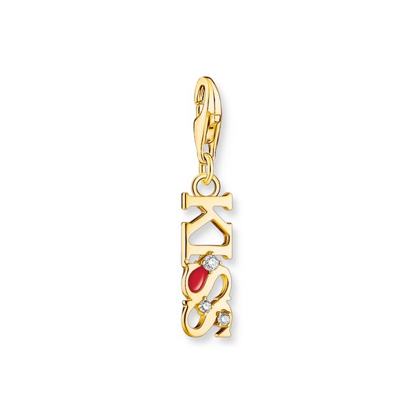 Thomas Sabo Kiss aranyozott ezüst charm 2067-565-10