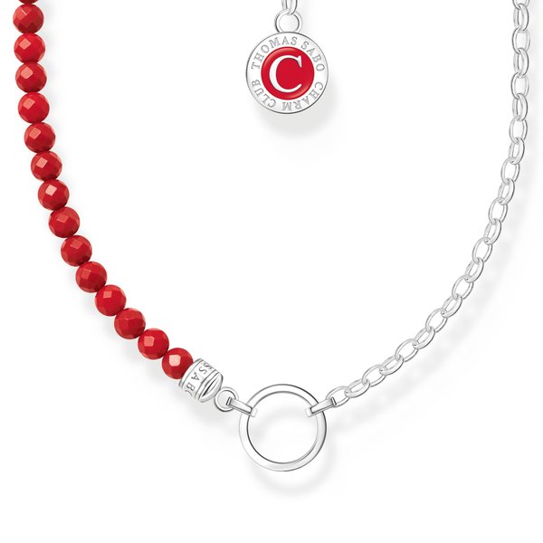 Thomas Sabo Charmista coin ezüst nyaklánc szintetikus korallal KE2190-007-10-L45V
