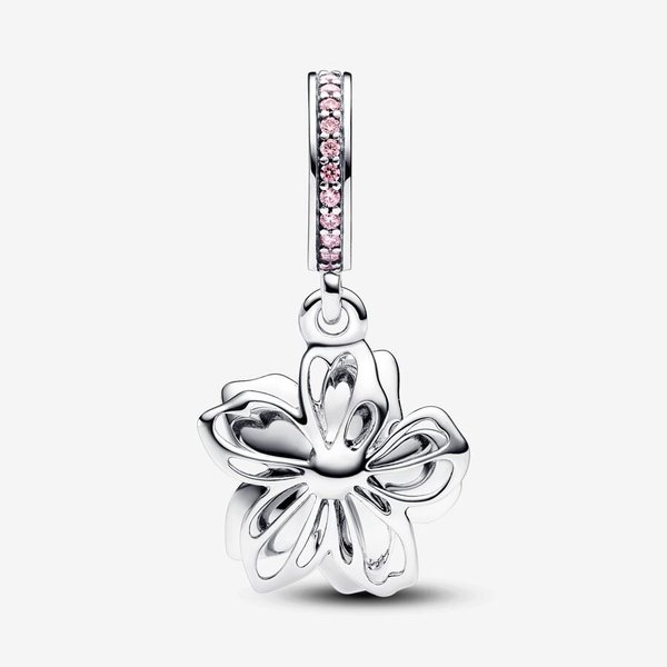 Pandora ékszer Cseresznyevirág függő ezüst charm 790667C01