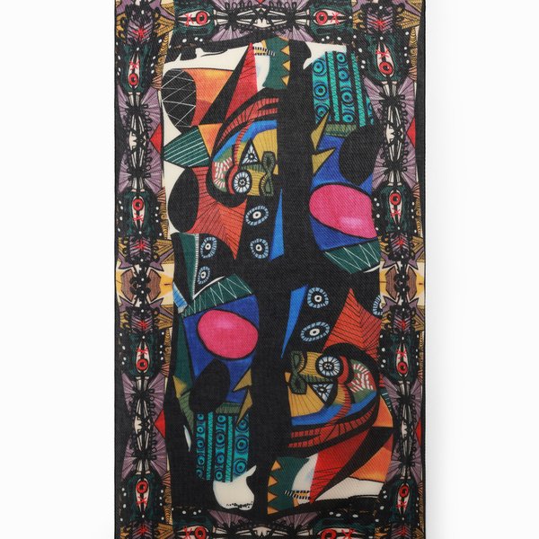 Desigual Malaga pliszírozott színes sál 24SAWA19