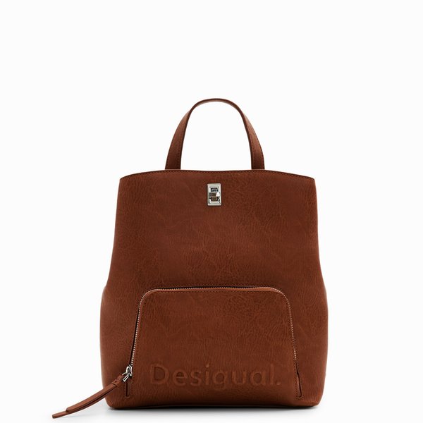 Desigual Half logo barna hátizsák 24SAKP03/6064