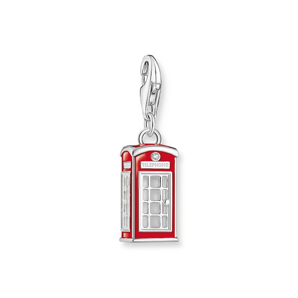 Thomas Sabo Londoni piros telefonfülke ezüst charm 2120-041-10