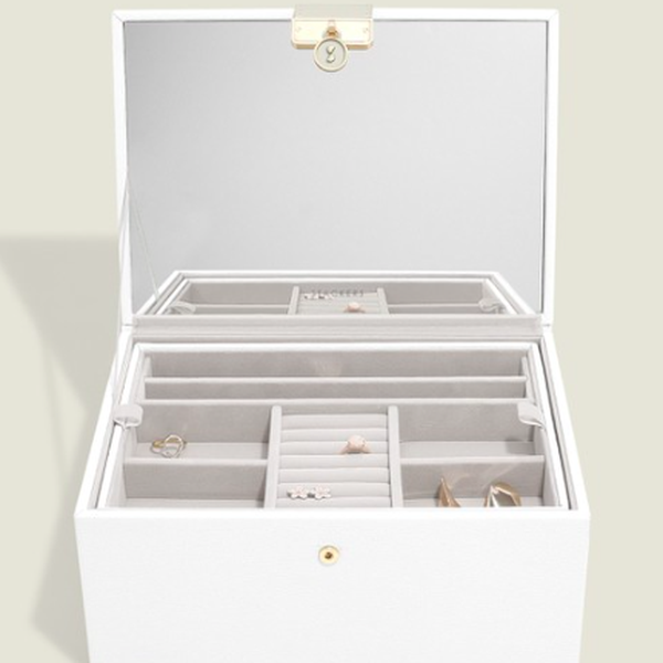 Stackers Fehér pebble classic luxus ékszer doboz 76310