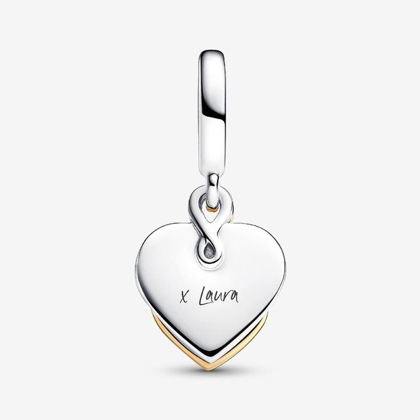 Pandora ékszer Kéttónusú függő MOM charm gyémánttal 763237C01