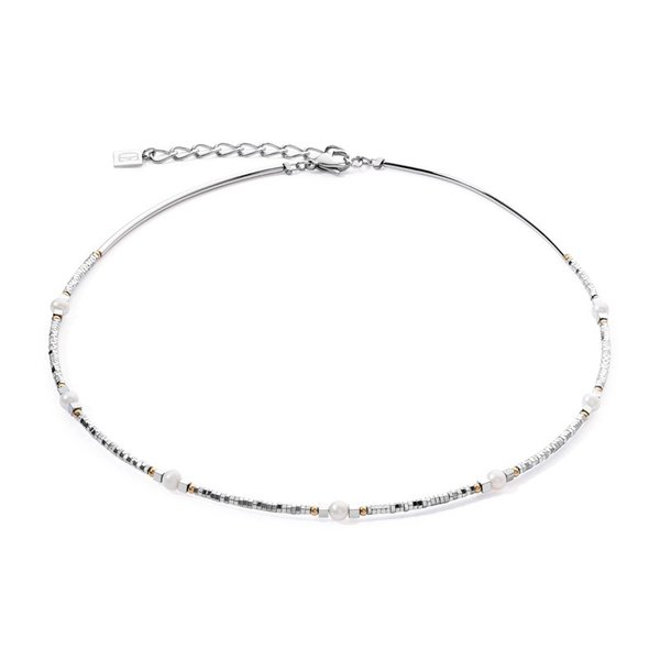 Coeur de Lion Orbit tenyésztett gyöngy hematit nyaklánc 1127/10-1417