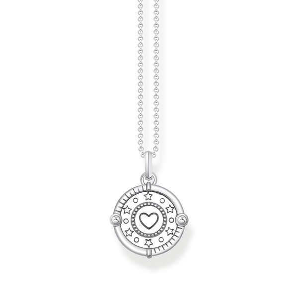 Thomas Sabo  Ezüst nyaklánc rózsaszín dísszel és szívvel KE2201-390-9-L45V