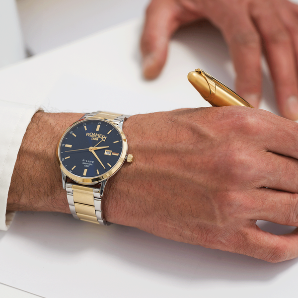 Roamer R-LINE GMT kéttónusú férfi óra dupla szíjjal 990987474505