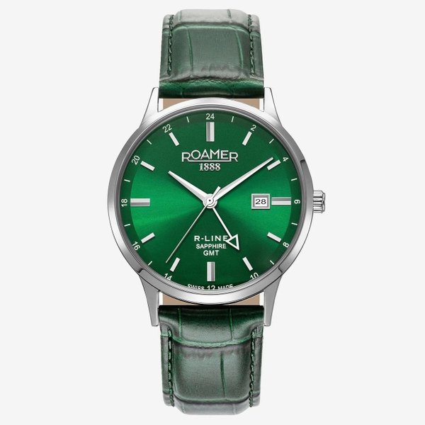Roamer R-LINE GMT zöld számlapos férfi karóra dupla szíjjal 990987417505
