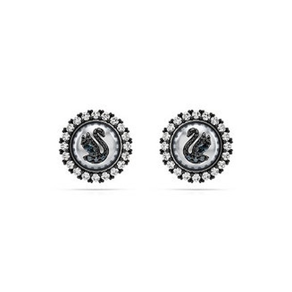 Swarovski Ruthénium bevonatú hattyús bedugós fülbevaló 5680848