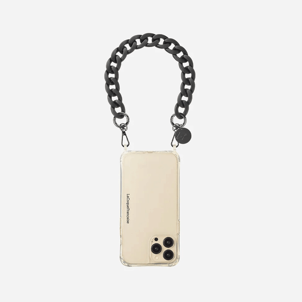 La Coque Sarah fekete matt rövid telefon lánc LE314877