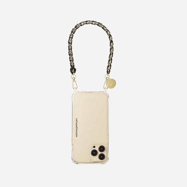 La Coque Lou fekete és arany színű rövid telefon lánc LE314873