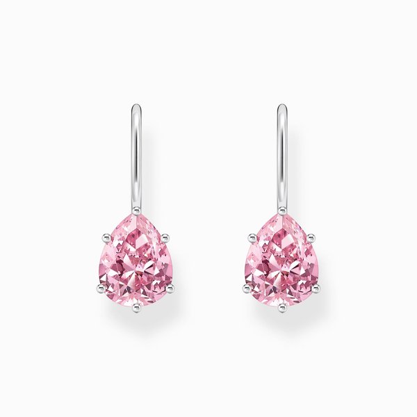 Thomas Sabo Rózsaszín csepp alakú ezüst fülbevaló H2290-051-9