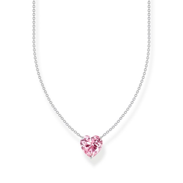 Thomas Sabo Ezüst nyaklánc rózsaszín szív alakú medállal KE2211-051-9-L45v