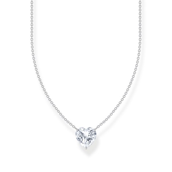 Thomas Sabo  Ezüst nyaklánc áttetsző szív alakú medállal KE2211-051-14-L45v
