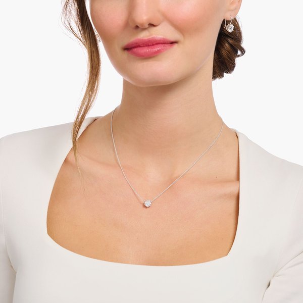 Thomas Sabo Ezüst nyaklánc áttetsző medállal KE2210-051-14-L45v