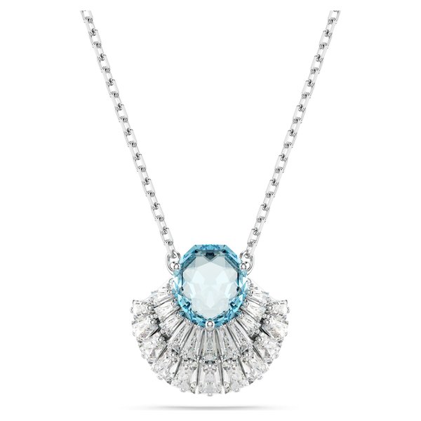 Swarovski Idyllia ezüst színű kagylós nyaklánc kék kristállyal 5689195