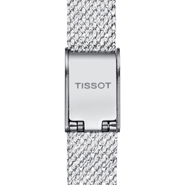 Tissot Lovely négyszögletes ezüst színű női óra gyémántokkal T0581091103600