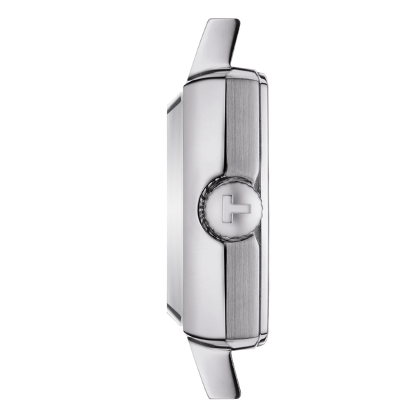 Tissot Lovely négyszögletes ezüst színű női óra gyémántokkal T0581091103600
