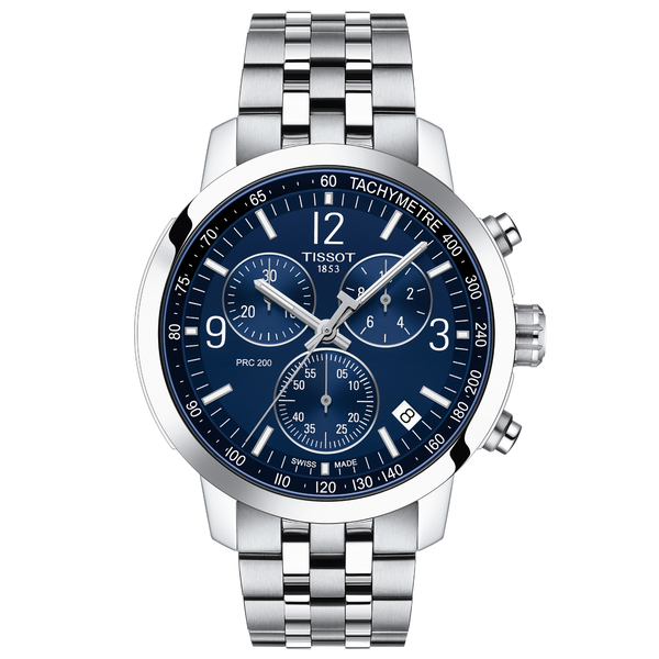 Tissot PRC 200 kék számlapos chronograph férfi karóra T1144171104700