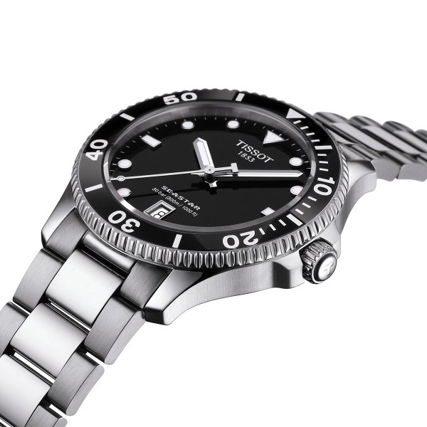 Tissot Seastar 1000 quartz fekete számlapos karóra T1204101105100