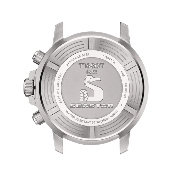 Tissot Seastar 1000 quartz kék számlapos chronograph búváróra T1204171104101