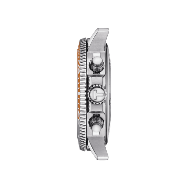 Tissot Seastar 1000 quartz szürke és narancs szövet szíjas chronograph búváróra T1204171708101